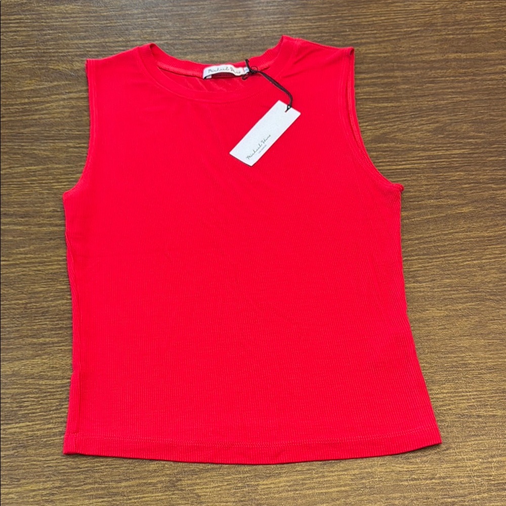 Michael Stars OS Red Sleeveless Top - NWT